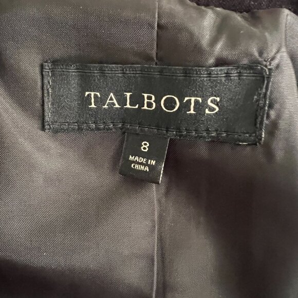 Talbots Black Red Floral Velvet Jacket Size 8 Roses Hidden Buttons Holid… - Picture 3 of 15